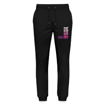 70th Birthday Man Woman 70 Years 1956 Gift - Stanley/Stella Mover Unisex Organic Jogging Trousers - black - Front - Marisol (170cm) & Nik (191cm)