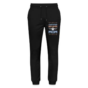 Certified Bulldog Mom Motif - Stanley/Stella Mover Unisex Organic Jogging Trousers - black - Front - Marisol (170cm) & Nik (191cm)