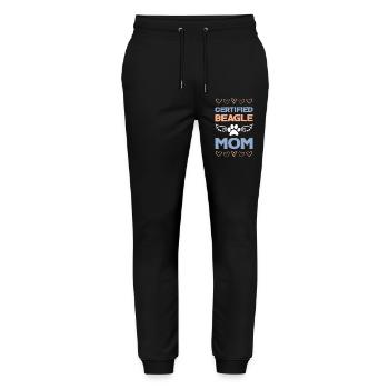 Beagle Mom Certified - Stanley/Stella Mover Unisex Organic Jogging Trousers - black - Front - Marisol (170cm) & Nik (191cm)