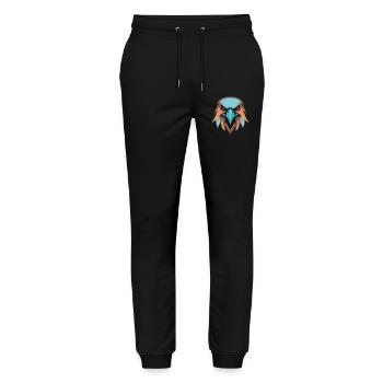 Eagle Head Turquoise Brown - Stanley/Stella Mover Unisex Organic Jogging Trousers - black - Front - Marisol (170cm) & Nik (191cm)