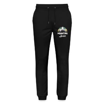 Montagne rétro Paysage montagneux - Pantalon de jogging bio MOVER Stanley/Stella unisexe - noir - Devant - Marisol (170cm) & Nik (191cm)