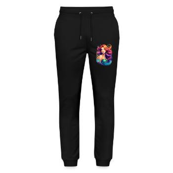 Sexy Meerjungfrau - Stanley/Stella Unisex Bio Jogginghose Mover  - Schwarz - Vorne - Marisol (170cm) & Nik (191cm)