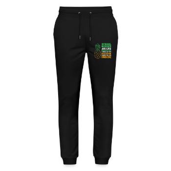 School Nurse Hospital Medicine - Stanley/Stella Mover Unisex Organic Jogging Trousers - black - Front - Marisol (170cm) & Nik (191cm)