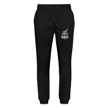 Le Lundi gras survit au carnaval de la gueule de bois édition 2026 - Pantalon de jogging bio MOVER Stanley/Stella unisexe - noir - Devant - Marisol (170cm) & Nik (191cm)