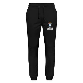 Jecken Offspring In Training Carnival Baby - Stanley/Stella Mover Unisex Organic Jogging Trousers - black - Front - Marisol (170cm) & Nik (191cm)