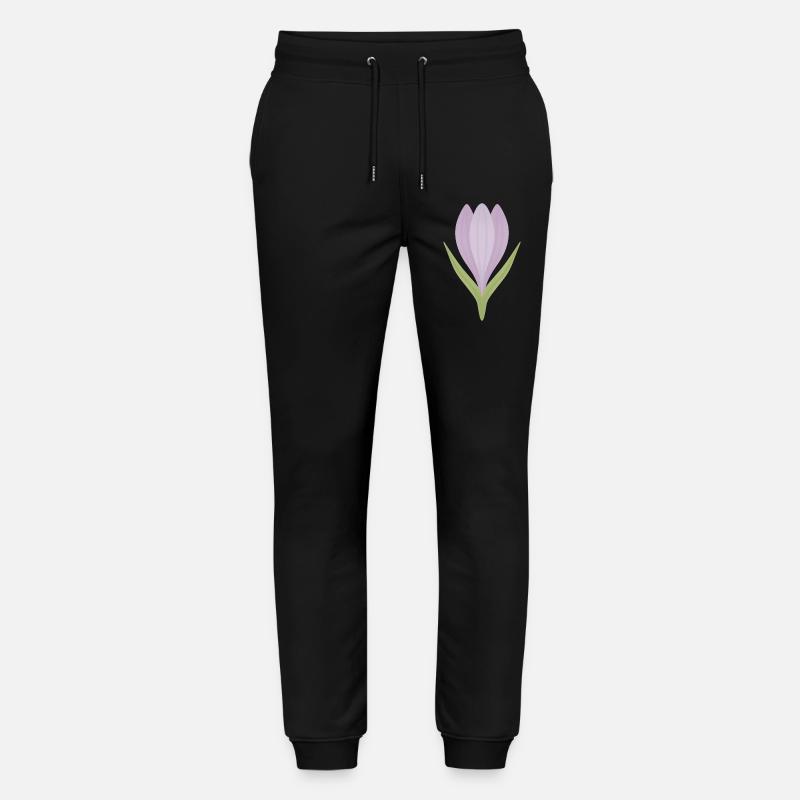 Lilac Crocus Bloom Illustration - Stanley/Stella Unisex Bio Jogginghose Mover  - Schwarz