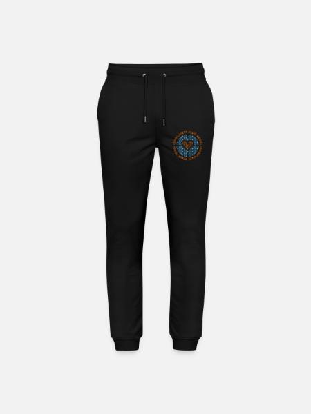 Heart in Target Emblem, honeycomb pattern - Stanley/Stella Mover Unisex Organic Jogging Trousers - black