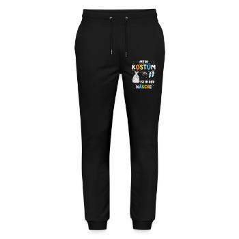 My Costume Is in the Laundry – Funny Carnival - Stanley/Stella Mover Unisex Organic Jogging Trousers - black - Front - Marisol (170cm) & Nik (191cm)