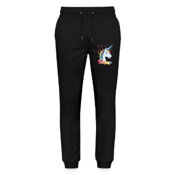 Emma, maiden name, favorite name - Stanley/Stella Mover Unisex Organic Jogging Trousers - black - Front - Marisol (170cm) & Nik (191cm)