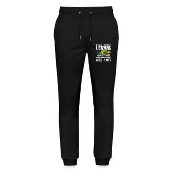 Thinking About Plants Plant Lover Gardener - Stanley/Stella Mover Unisex Organic Jogging Trousers - black - Front - Marisol (170cm) & Nik (191cm)