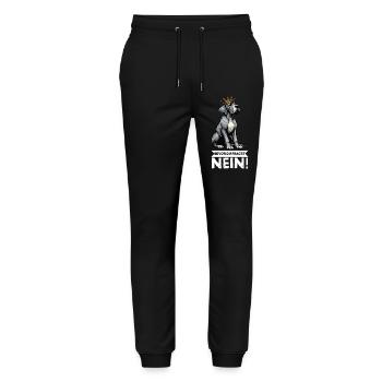 Before you ask Great Dane Great Dane owner - Stanley/Stella Mover Unisex Organic Jogging Trousers - black - Front - Marisol (170cm) & Nik (191cm)