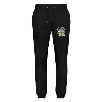 New York City USA 40.7128N 74.0060W - Stanley/Stella Mover Unisex Organic Jogging Trousers - black - Front - Marisol (170cm) & Nik (191cm)