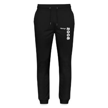 Vintage 2008 Vintage Birthday Gift - Stanley/Stella Mover Unisex Organic Jogging Trousers - black - Front - Marisol (170cm) & Nik (191cm)