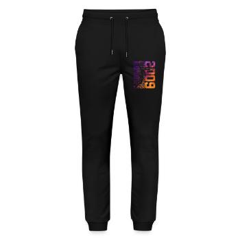 LIMITED EDITION 2009 BASKETBALL 17TH BIRTHDAY - Stanley/Stella Mover Unisex Organic Jogging Trousers - black - Front - Marisol (170cm) & Nik (191cm)