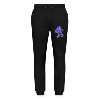 Neon Vapor Skateboarder - Stanley/Stella Unisex Bio Jogginghose Mover  - Schwarz - Vorne - Marisol (170cm) & Nik (191cm)