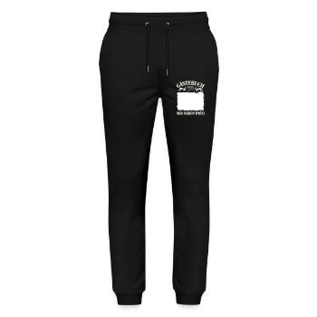 20. Geburtstag Gästebuch Shirt Wir waren dabei - Stanley/Stella Unisex Bio Jogginghose Mover  - Schwarz - Vorne - Marisol (170cm) & Nik (191cm)