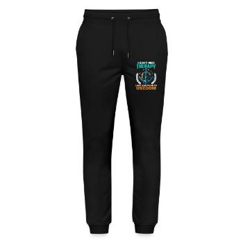 Baltic Sea NEED NO THERAPY ONLY HAS TO BE AFTER - Stanley/Stella Mover Unisex Organic Jogging Trousers - black - Front - Marisol (170cm) & Nik (191cm)