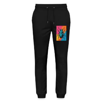 Insect Pop Art Rétro - Pantalon de jogging bio MOVER Stanley/Stella unisexe - noir - Devant - Marisol (170cm) & Nik (191cm)