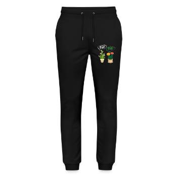 Amateur des plantes, plantes amoureuses des fleurs succulentes, amour - Pantalon de jogging bio MOVER Stanley/Stella unisexe - noir - Devant - Marisol (170cm) & Nik (191cm)