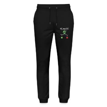 Plants Are Calling Plant Love Succulent Flower - Stanley/Stella Unisex Bio Jogginghose Mover  - Schwarz - Vorne - Marisol (170cm) & Nik (191cm)