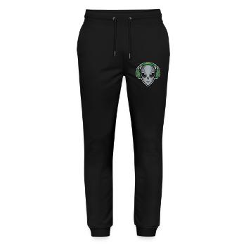 Alien Music - Pantalon de jogging bio MOVER Stanley/Stella unisexe - noir - Devant - Marisol (170cm) & Nik (191cm)