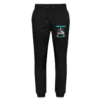 FEHMARN, LA MER APPELLE LES VACANCES EN MER BALTIQUE Drôles - Pantalon de jogging bio MOVER Stanley/Stella unisexe - noir - Devant - Marisol (170cm) & Nik (191cm)