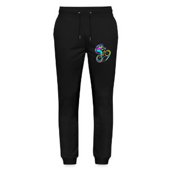BMX Rider - Stanley/Stella Mover Unisex Organic Jogging Trousers - black - Front - Marisol (170cm) & Nik (191cm)