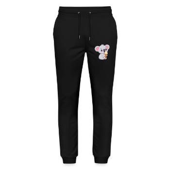 Koala gourmand à la glace - Stanley/Stella Mover Unisex Organic Jogging Trousers - black - Front - Marisol (170cm) & Nik (191cm)