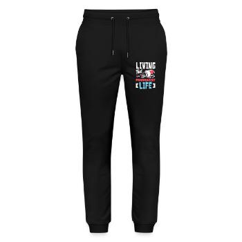 The Life of a Pharmacist Pharmacy Technician - Stanley/Stella Mover Unisex Organic Jogging Trousers - black - Front - Marisol (170cm) & Nik (191cm)
