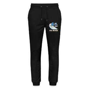 67 Six Seven Snowboarder Wintersport - Stanley/Stella Unisex Bio Jogginghose Mover  - Schwarz - Vorne - Marisol (170cm) & Nik (191cm)