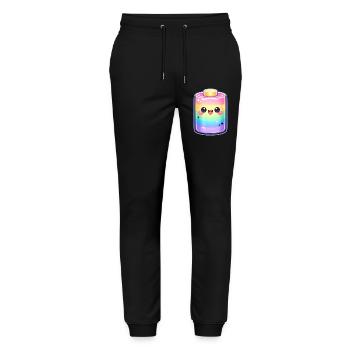 Kawaii Regenbogen Flaschenzauber - Stanley/Stella Unisex Bio Jogginghose Mover  - Schwarz - Vorne - Marisol (170cm) & Nik (191cm)