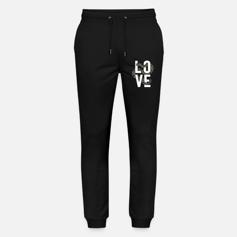Königspython Schlangen LOVE Terrarium Python - Stanley/Stella Unisex Bio Jogginghose Mover  - Schwarz