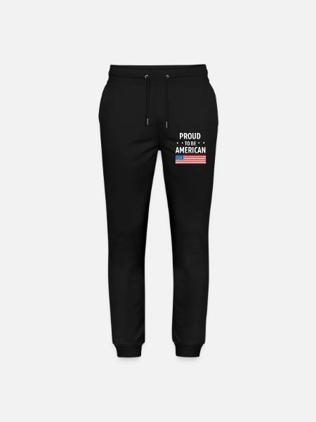 American Pride mit US-Flagge - Stanley/Stella Unisex Bio Jogginghose Mover  - Schwarz