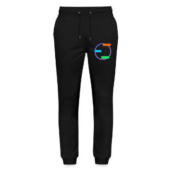 Geometric Balance - Stanley/Stella Unisex Bio Jogginghose Mover  - Schwarz - Vorne - Marisol (170cm) & Nik (191cm)