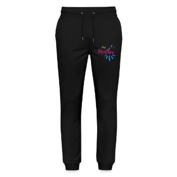 Best Mother Font with Spark Speckle - Stanley/Stella Mover Unisex Organic Jogging Trousers - black - Front - Marisol (170cm) & Nik (191cm)