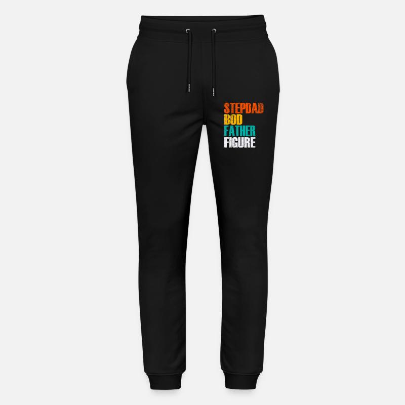 Stepdad Bod Father Figure Gradient - Stanley/Stella Mover Unisex Organic Jogging Trousers - black