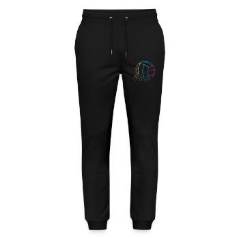 Volleyball Ball - Stanley/Stella Mover Unisex Organic Jogging Trousers - black - Front - Marisol (170cm) & Nik (191cm)