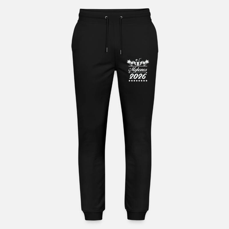 Logo della spiaggia di Mykonos 2026 - Pantaloni da jogger unisex ed ecologici Mover di Stanley/Stella - nero