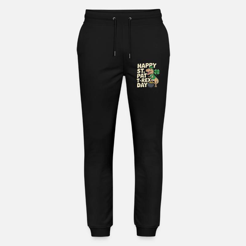 Dino Leprechaun St Patrick Day - Pantalon de jogging bio MOVER Stanley/Stella unisexe - noir