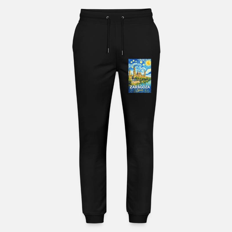 Saragozza, Spagna - Pantaloni da jogger unisex ed ecologici Mover di Stanley/Stella - nero