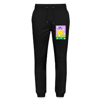 Reading woman in the garden - Stanley/Stella Mover Unisex Organic Jogging Trousers - black - Front - Marisol (170cm) & Nik (191cm)