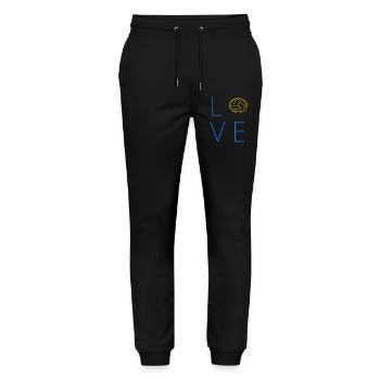 Volleyball Volleyball Saying - Stanley/Stella Mover Unisex Organic Jogging Trousers - black - Front - Marisol (170cm) & Nik (191cm)