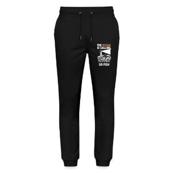Pêche Mer Ocean Go Fish - Stanley/Stella Unisex Bio Jogginghose Mover  - Schwarz - Vorne - Marisol (170cm) & Nik (191cm)