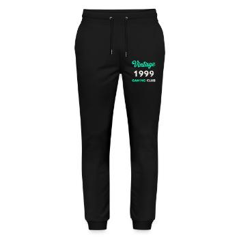Vintage 1999 – Gaming Club Retro Birth Year - Stanley/Stella Mover Unisex Organic Jogging Trousers - black - Front - Marisol (170cm) & Nik (191cm)