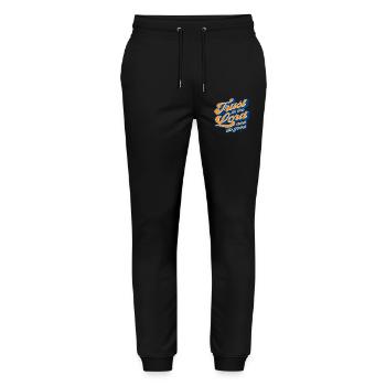 Christian Jesus God Worship Faith Religious - Stanley/Stella Mover Unisex Organic Jogging Trousers - black - Front - Marisol (170cm) & Nik (191cm)