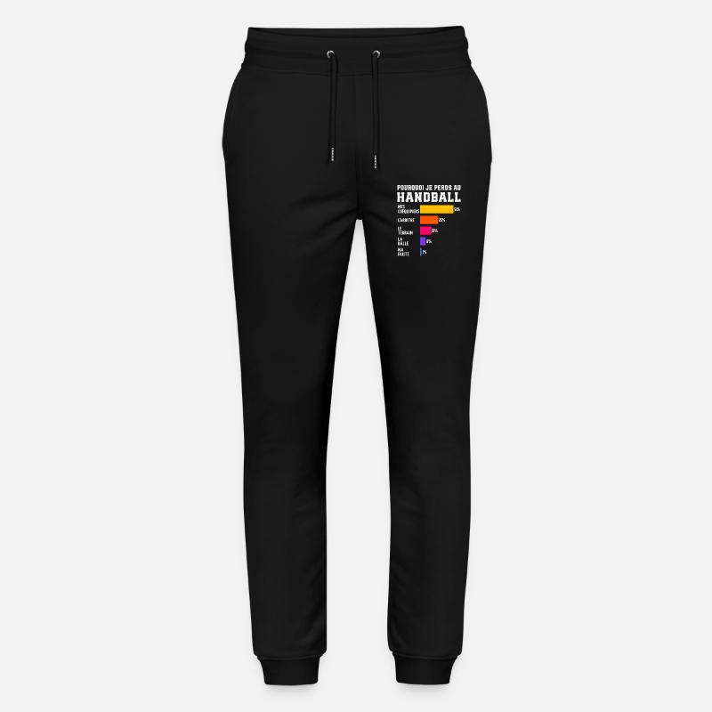 Pourquoi Je Perds Au handball - Pantalon de jogging bio MOVER Stanley/Stella unisexe - noir