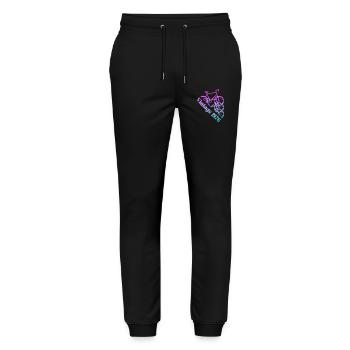 Millésime 1976 - Pantalon de jogging bio MOVER Stanley/Stella unisexe - noir - Devant - Marisol (170cm) & Nik (191cm)