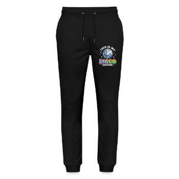 Voici mon costume disco boule disco - Pantalon de jogging bio MOVER Stanley/Stella unisexe - noir - Devant - Marisol (170cm) & Nik (191cm)