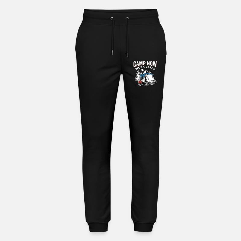Jetzt Campen, Später Arbeiten - Stanley/Stella Unisex Bio Jogginghose Mover  - Schwarz