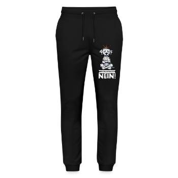 Avant que tu ne demandes, pas de Dalmatien Dalmatien Gardien Dalmatien - Pantalon de jogging bio MOVER Stanley/Stella unisexe - noir - Devant - Marisol (170cm) & Nik (191cm)